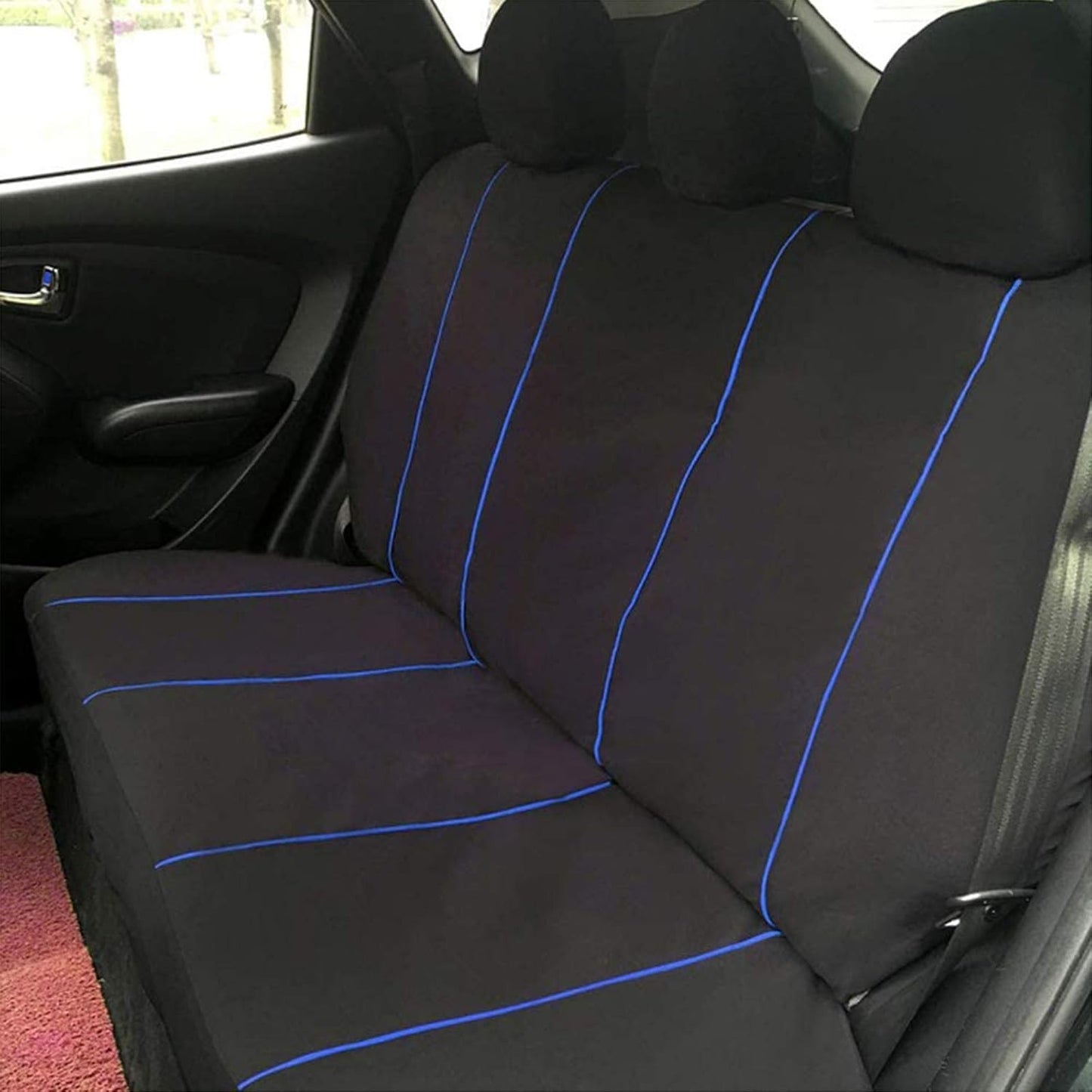 9-piece seat covers - Universal 5-seater complete set, cushion protection for cars (black, grey, blue, red)