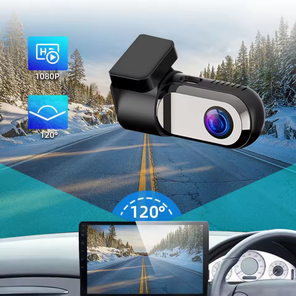TAVALER Mini HD dashboard camera - Car video recorder with 24h monitor and USB/WiFi connectivity