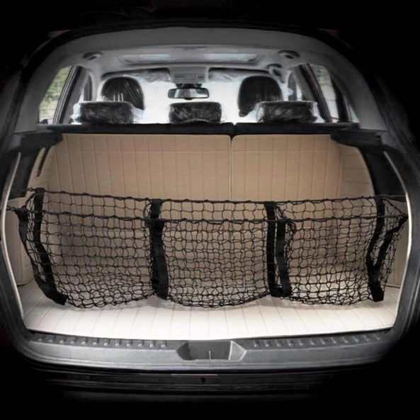 Universal cargo net holder - Nylon elastic mesh with 4 pockets & hooks