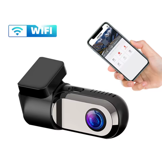 TAVALER Mini HD dashboard camera - Car video recorder with 24h monitor and USB/WiFi connectivity