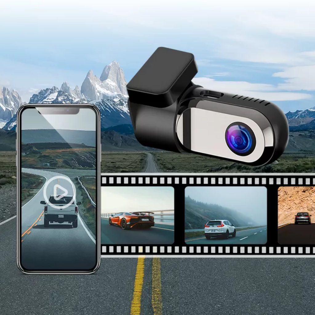 TAVALER Mini HD dashboard camera - Car video recorder with 24h monitor and USB/WiFi connectivity