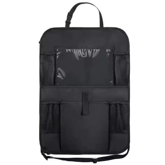 Car rear seat organizer - Tablet holder, multiple pockets, protective cover