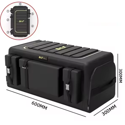 Trunk organizer with lid - 70 L Oxford fabric folding box with multi-pockets